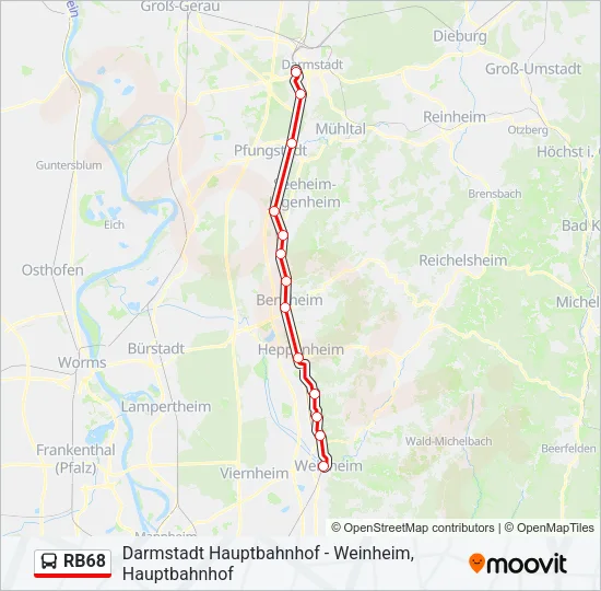RB68 Bus Line Map