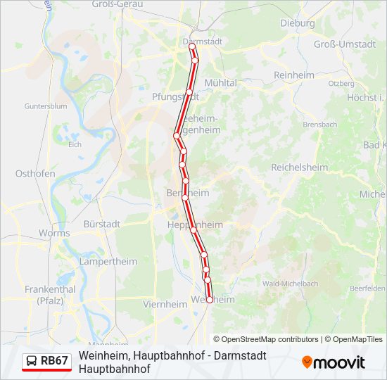 RB67 Bus Line Map