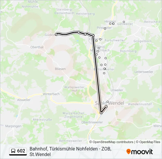 602 Bus Line Map