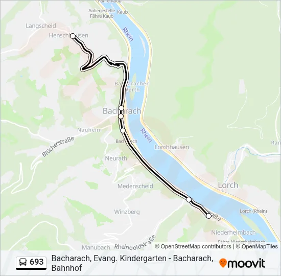 693 Bus Line Map
