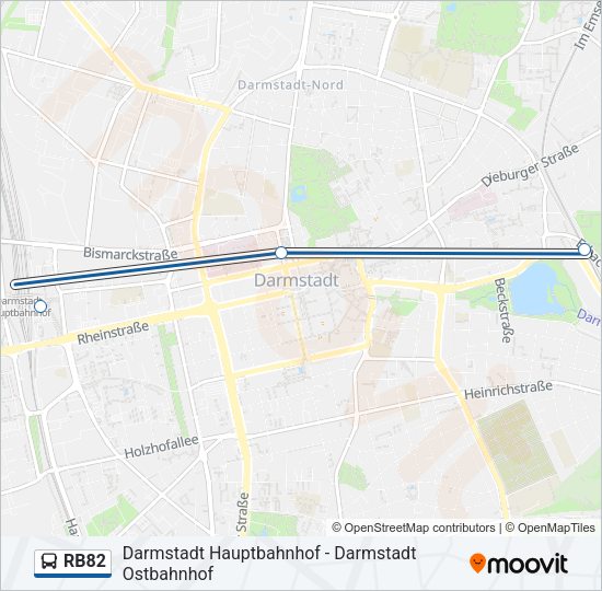 RB82 Bus Line Map