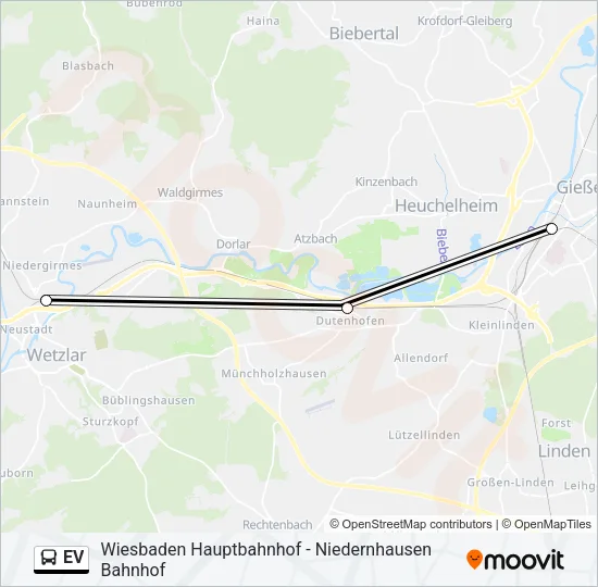 EV Bus Line Map