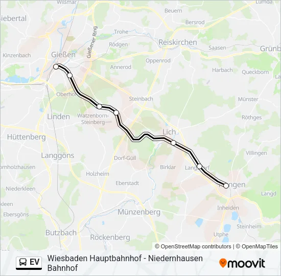 Buslinie EV Karte