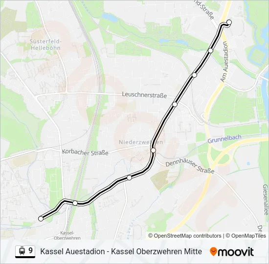 9 Light Rail Line Map