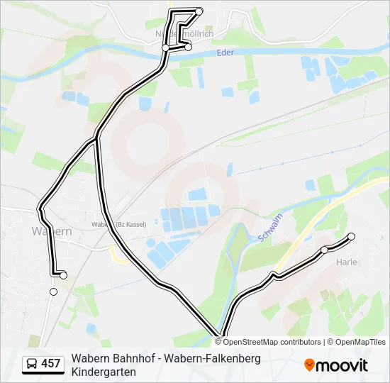 457 Bus Line Map