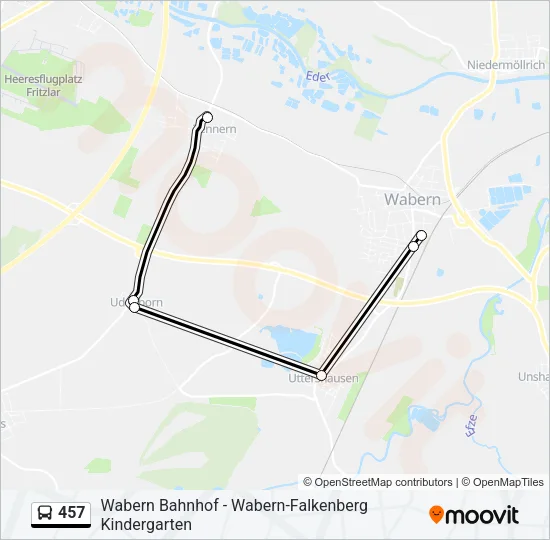 457 Bus Line Map
