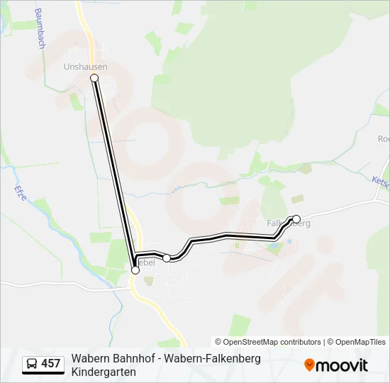 457 Bus Line Map