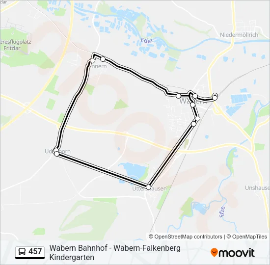 457 Bus Line Map