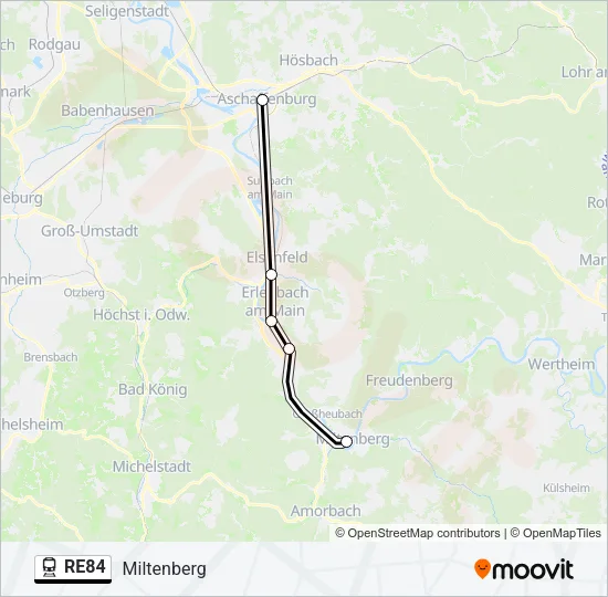 RE84 Train Line Map