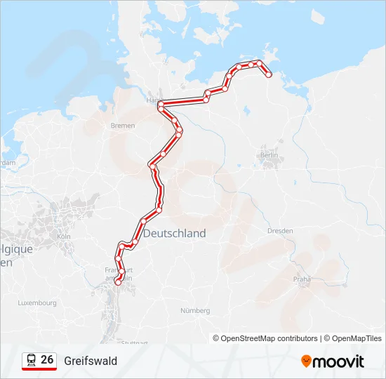 26 Train Line Map