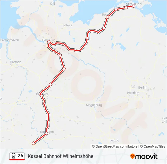 26 Train Line Map