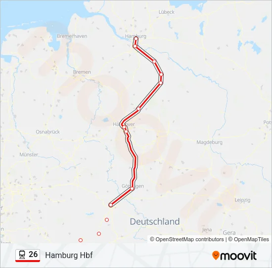 26 Train Line Map