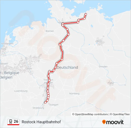 26 Train Line Map