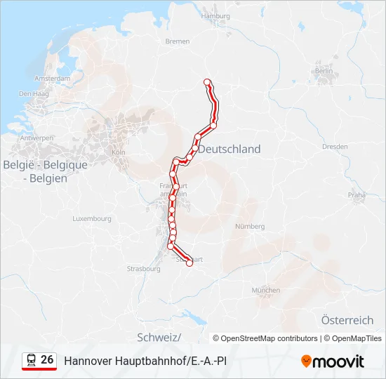 26 Train Line Map