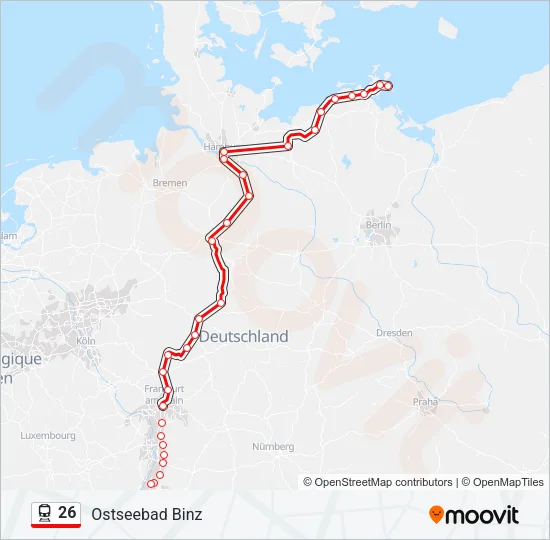 26 Train Line Map