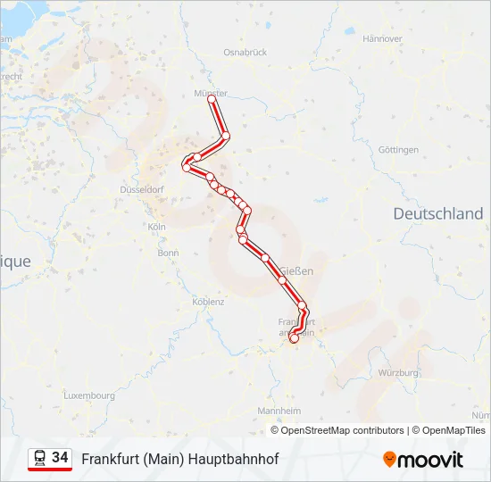 34 Train Line Map