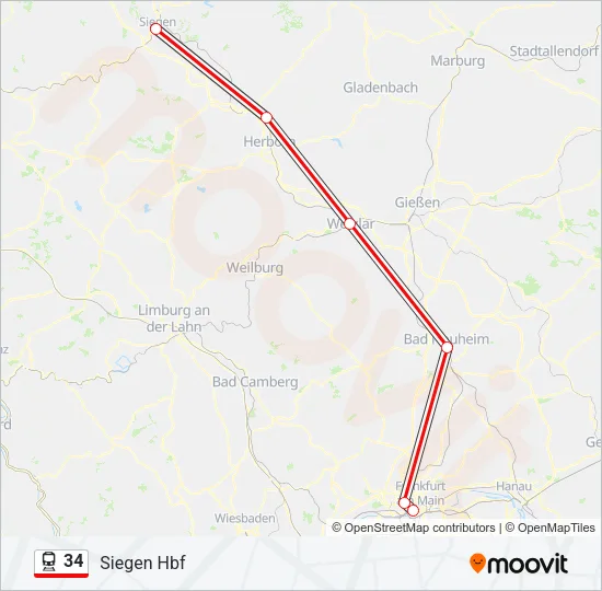 34 Train Line Map