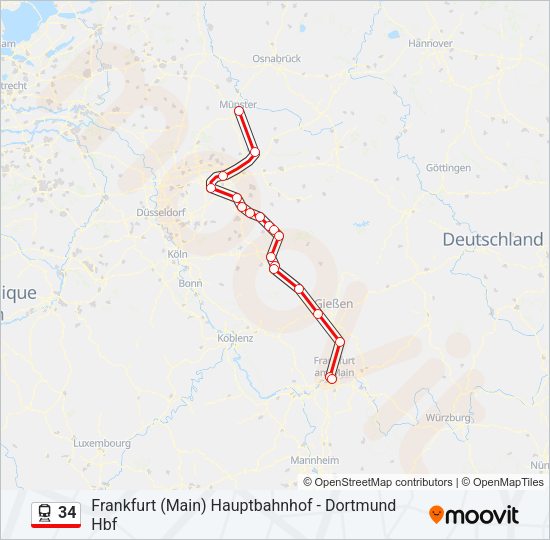 Поезд 34: карта маршрута