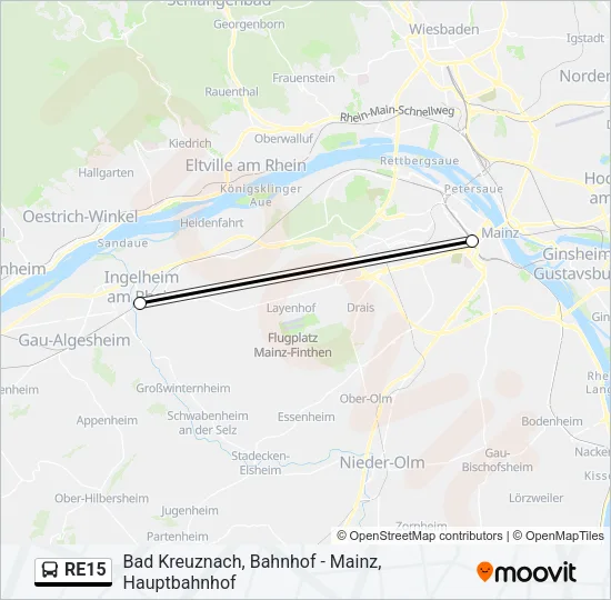 RE15 Bus Line Map
