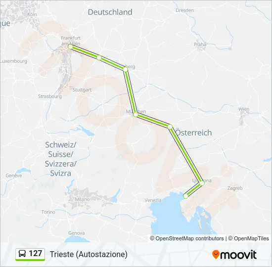 127 Bus Line Map