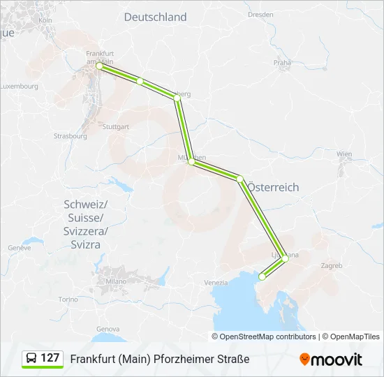 127 Bus Line Map