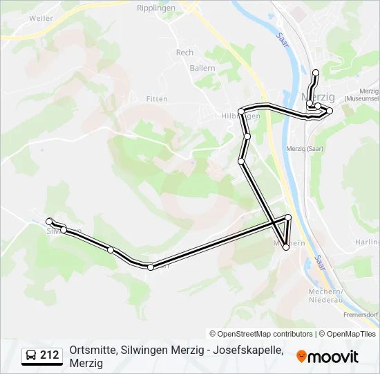 212 Bus Line Map