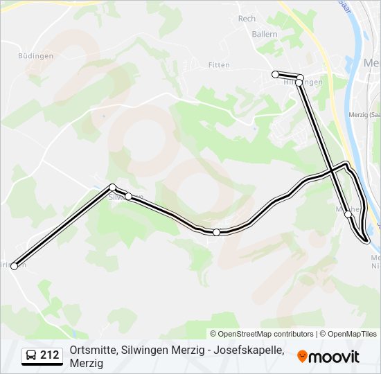 Автобус 212: карта маршрута