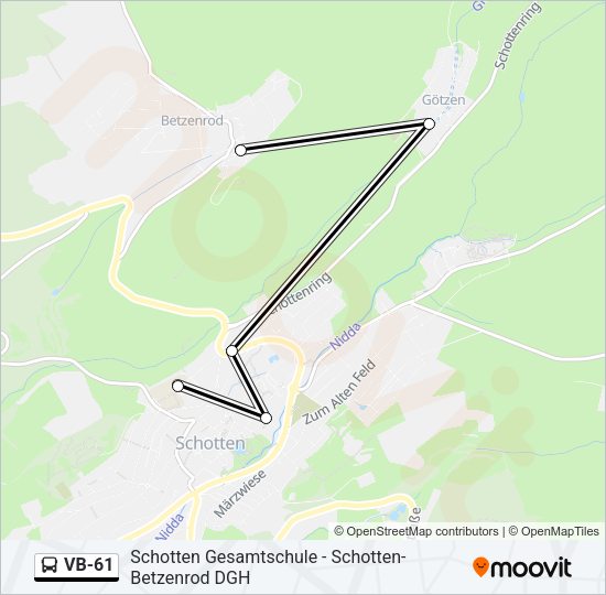 VB-61 Bus Line Map