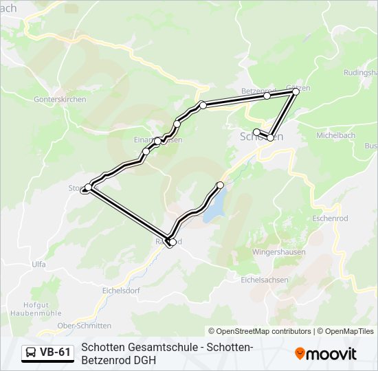 VB-61 Bus Line Map