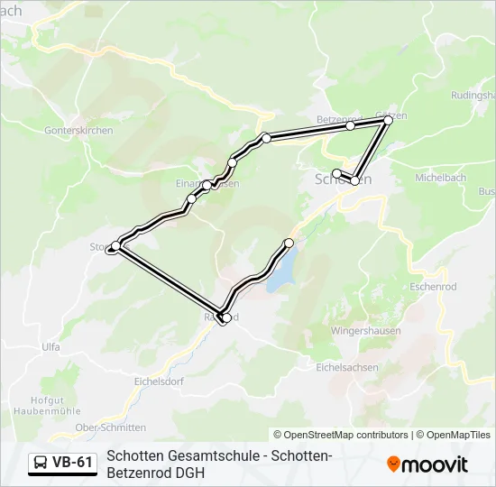 VB-61 Bus Line Map