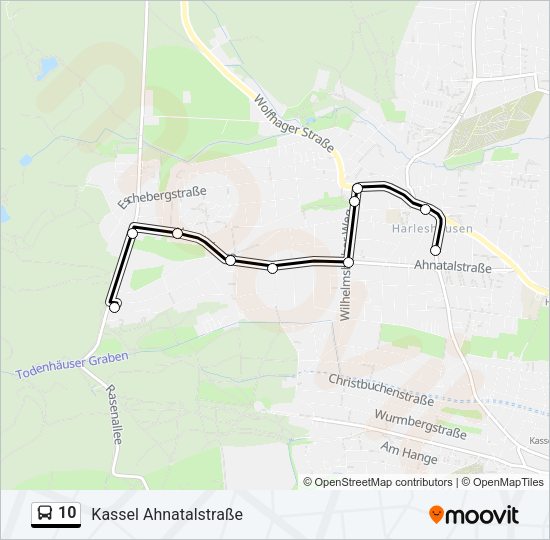 Автобус 10: карта маршрута