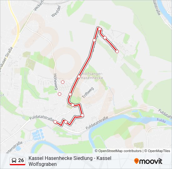 26 Bus Line Map