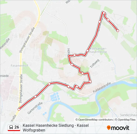 26 Bus Line Map