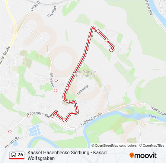 26 Bus Line Map
