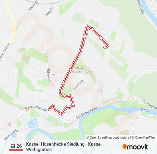 26 Bus Line Map