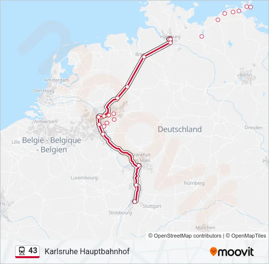 43 Train Line Map