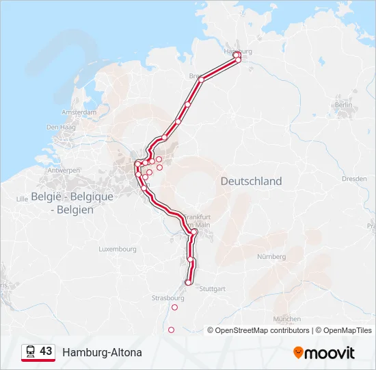 43 Train Line Map