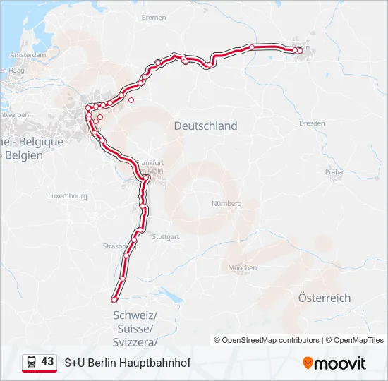 43 Train Line Map