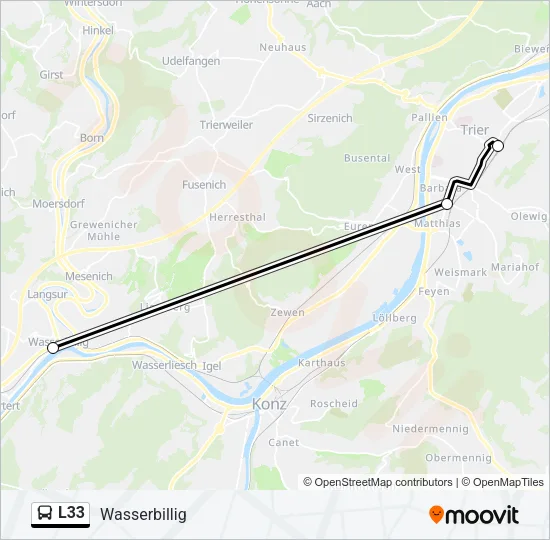 L33 Bus Line Map