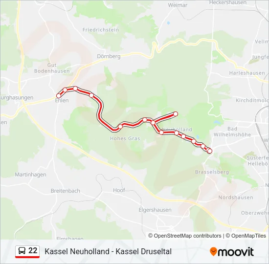 22 Bus Line Map