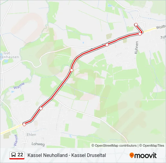 Автобус 22: карта маршрута
