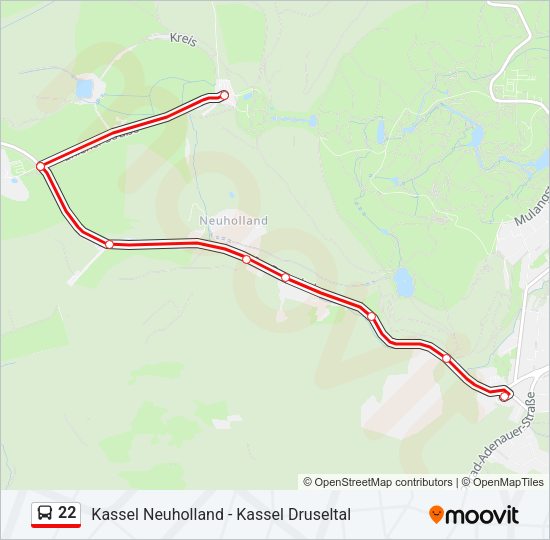 Автобус 22: карта маршрута