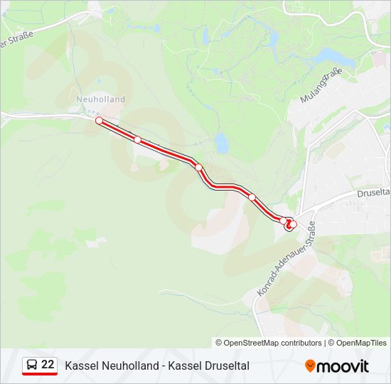 Автобус 22: карта маршрута