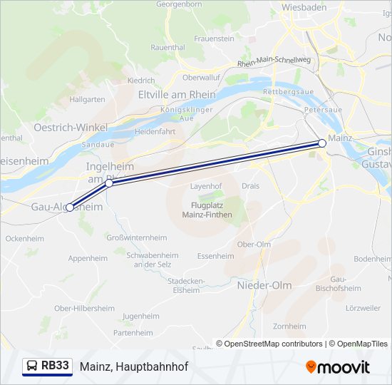 RB33 Bus Line Map