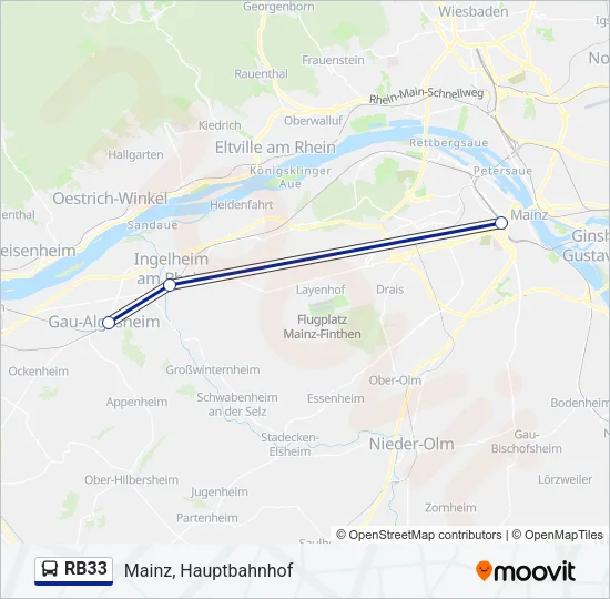 RB33 Bus Line Map