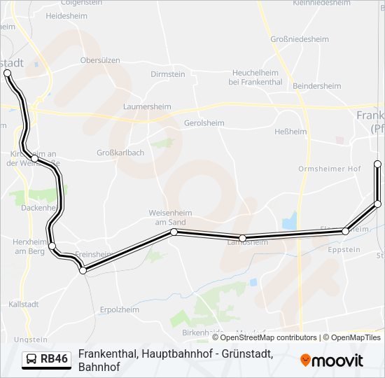 RB46 Bus Line Map
