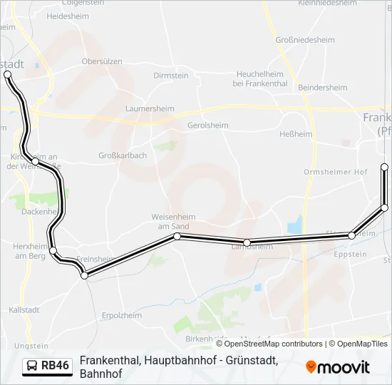 RB46 Bus Line Map