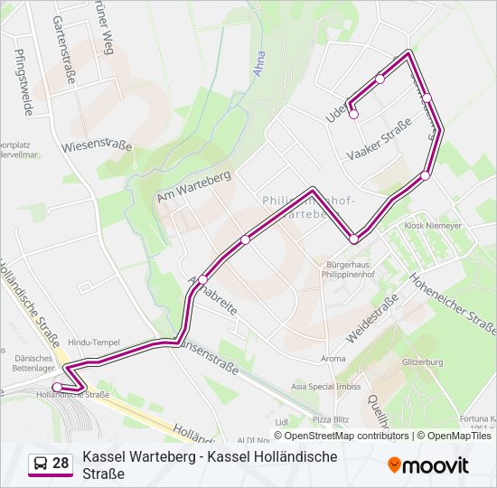 Автобус 28: карта маршрута
