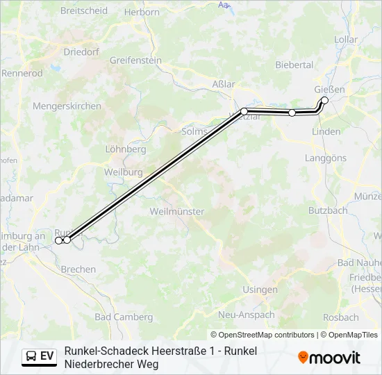 EV Bus Line Map