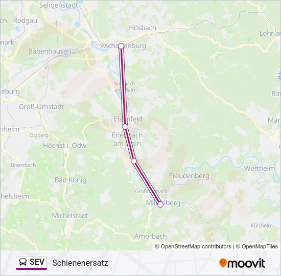 SEV Bus Line Map